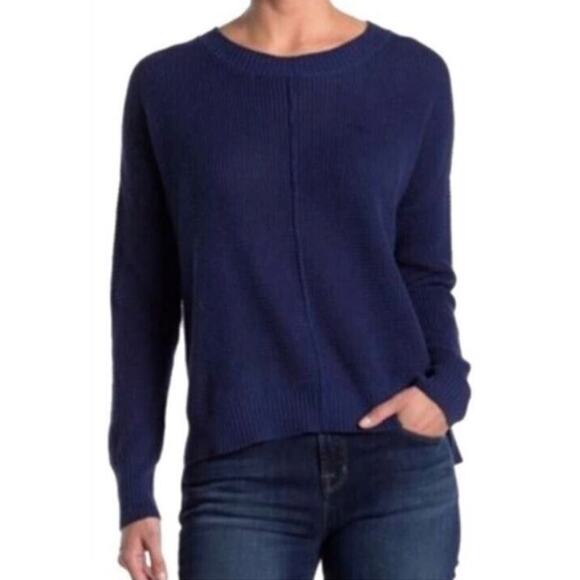 Sweet Romeo Women's Seed Stitch Pullover Sweater in Navy Medium $25 - Picture 1 of 6